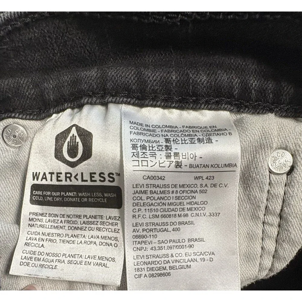 Levi’s 569 Loose Straight Jeans Men’s 40x30 Black Stretch Denim Classic 5 Pocket